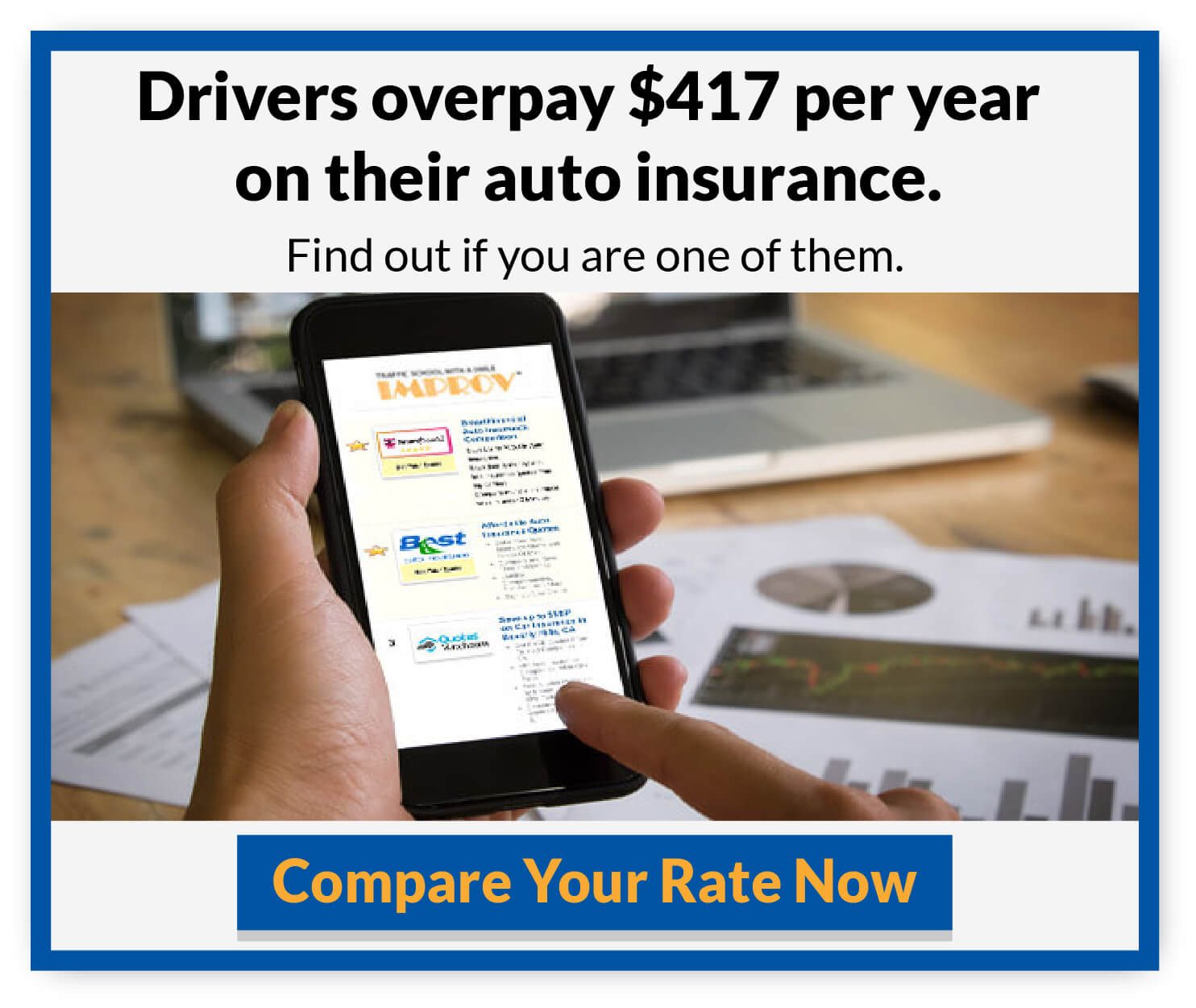 Drivers overpay on insurance rates. Compare your rate now. Click here.